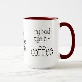 Koffiebeker met Bloedgroep Mok