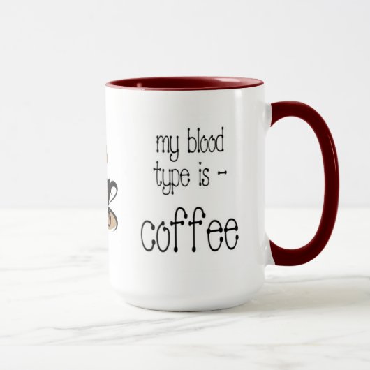 Koffiebeker met Bloedgroep Mok (Rechts)