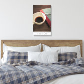 Koffiebeker met boek op canvas afdruk (Insitu (Slaapkamer))