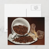 Koffiebeker met bonen briefkaart (Voorkant / Achterkant)