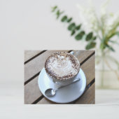 Koffiebeker met crème briefkaart (Staand voorkant)