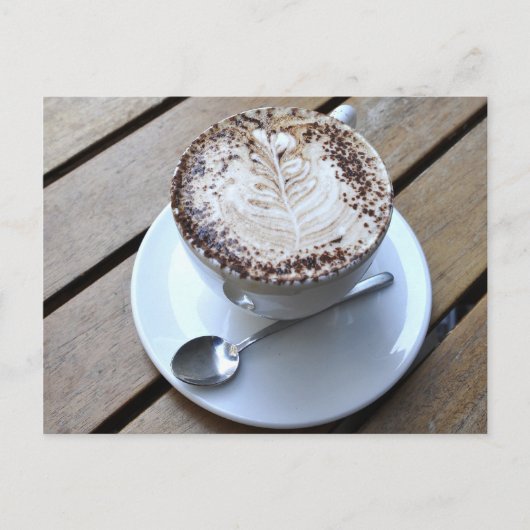 Koffiebeker met crème briefkaart (Voorkant)