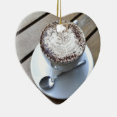 Koffiebeker met crème keramisch ornament (Rechts)