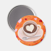 Koffiebeker met hart magneet (Voorkant / Achterkant)