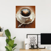 Koffiebeker met hart poster (Thuiskantoor)