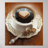 Koffiebeker met hart poster (Voorkant)