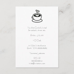 Koffiebeker met hartontwerp kaart