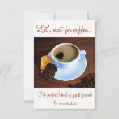 Koffiebeker met hartverwarmd schuim kaart (Voorkant)