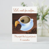 Koffiebeker met hartverwarmd schuim kaart (Staand voorkant)