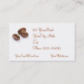 Koffiebeker met hartverwarmd schuim visitekaartje (Achterkant)