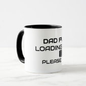 Koffiebeker met minimale tekst 'Dad Fuel Loading' Mok (Voorkant links)