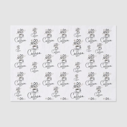 Koffiebeker met Vlaamse steam Tissuepapier (Voorkant)