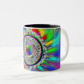 Koffiebeker met waterstofcellen tweekleurige koffiemok (Voorkant rechts)