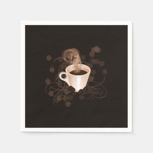 Koffiebeker met wensen en bonen servetten (Voorkant)