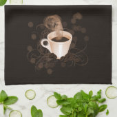 Koffiebeker met wensen en bonen theedoek (Gevouwen)