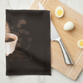 Koffiebeker met wensen en bonen theedoek (Quarter Fold)