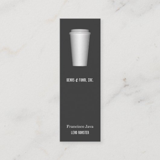 Koffiebeker Mini Visitekaartje (Voorkant)