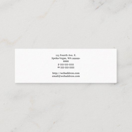 Koffiebeker Mini Visitekaartje (Achterkant)