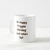 Koffiebeker, mok, kip, humor koffiemok (Voorkant links)