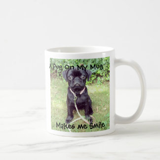 Koffiebeker op de Mok Cute Black Puppy Pink Lead