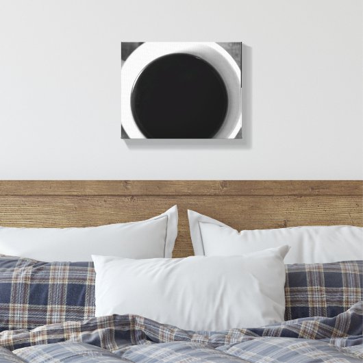 Koffiebeker op een oude krat, 8 x 10 jaar canvas afdruk (Insitu (Slaapkamer))