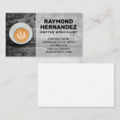 Koffiebeker op  tafel visitekaartje (Voorkant / Achterkant)