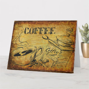  koffiebeker Oude koffiebrinder Kaart