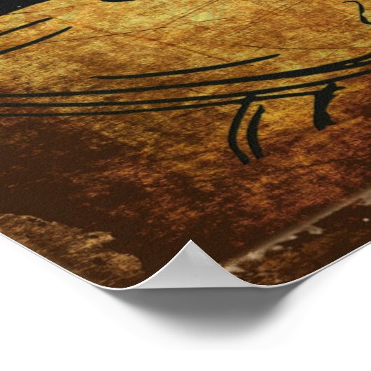 koffiebeker Oude koffiebrinder Poster (Hoek)