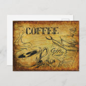 koffiebeker Oude koffiebrinder Uitnodiging Briefkaart (Voorkant / Achterkant)
