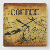  koffiebeker Oude koffiebrinder Vierkante Klok (Voorkant)