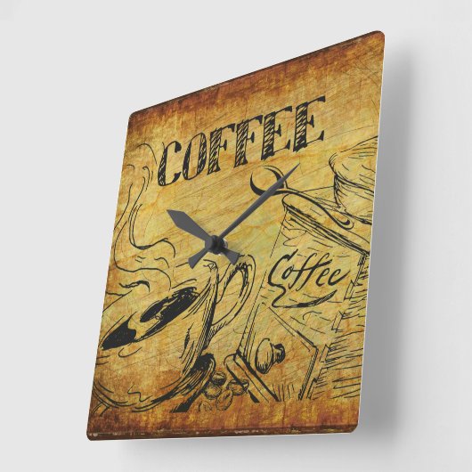  koffiebeker Oude koffiebrinder Vierkante Klok (Hoek)