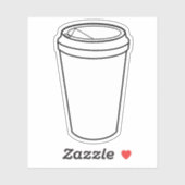 Koffiebeker (Papier Om Weg Te Gaan) Sticker (Vel)