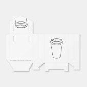 Koffiebeker (papier voor onderweg) bedankdoosjes (Uitgevouwen)