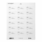 Koffiebeker (papier voor onderweg) etiket (Full Sheet)