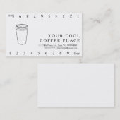 Koffiebeker (papier voor onderweg) klantenkaartje (Voorkant / Achterkant)