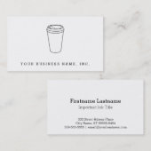Koffiebeker (papier voor onderweg) visitekaartje (Voorkant / Achterkant)