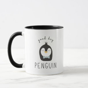 Koffiebeker pinguïn tekening mok