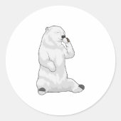 Koffiebeker Polar beer Ronde Sticker (Voorkant)