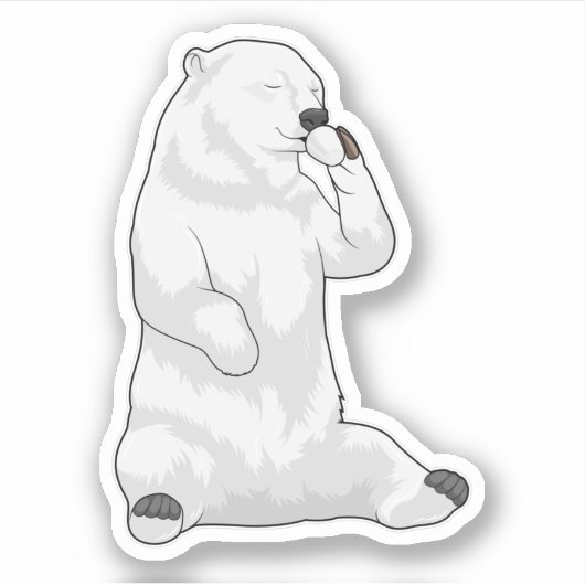 Koffiebeker Polar beer Sticker (Voorkant)