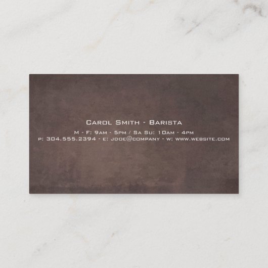 Koffiebeker | QR-code Visitekaartje (Achterkant)