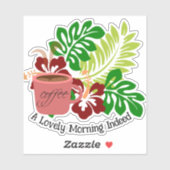 Koffiebeker roze liefdadigheidsinstelling sticker (Vel)