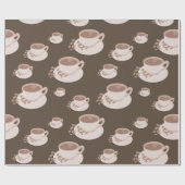 Koffiebeker Saucer Hot Chocolade Gift Cadeaupapier (Vlak)