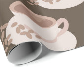 Koffiebeker Saucer Hot Chocolade Gift Cadeaupapier (Rol Hoek)