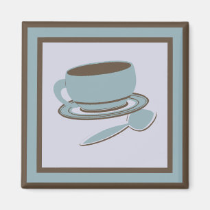 Koffiebeker & Spoon Magneet