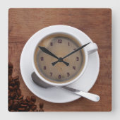 Koffiebeker - Square Wall klok (Voorkant)
