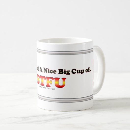 Koffiebeker STFU Koffiemok (Voorkant rechts)