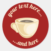 Koffiebeker sticker (Voorkant)