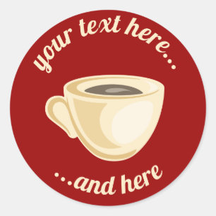 Koffiebeker sticker