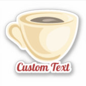 Koffiebeker sticker (Voorkant)