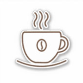 Koffiebeker Sticker (Voorkant)